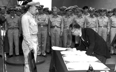 Surrender aboard the USS Missouri